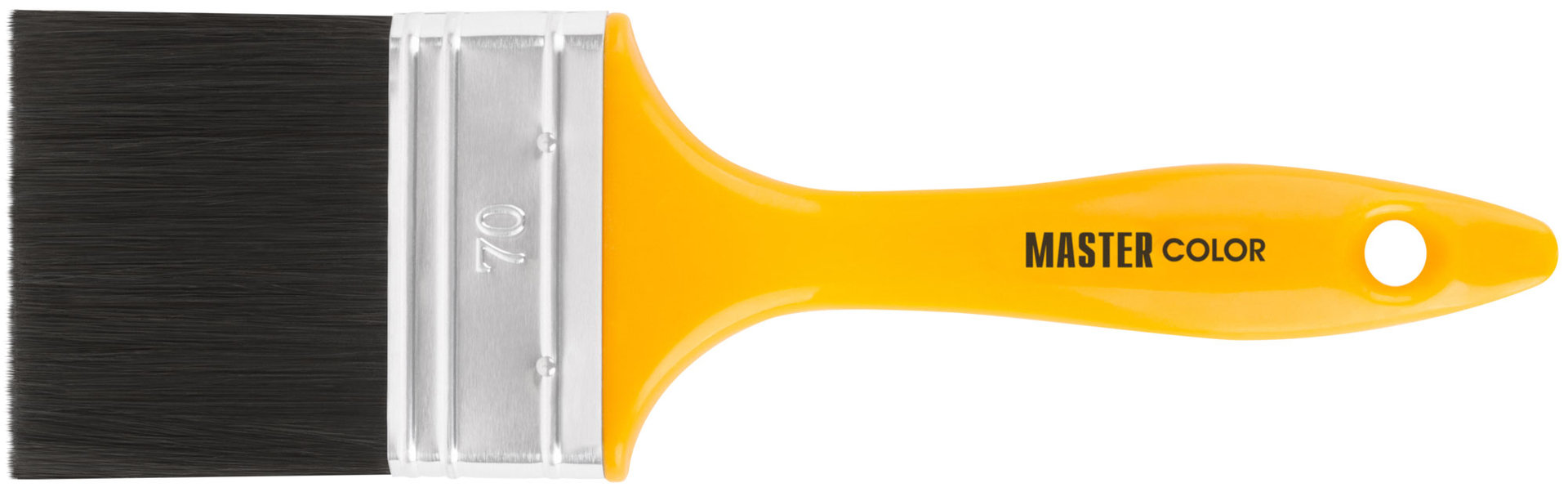 Кисть флейцевая, толщ. 16 мм, 70% ПБT/30% чёрн.натур. щетина, нерж. обжим, пласт.ручка, ширина 70 мм (30-0164)