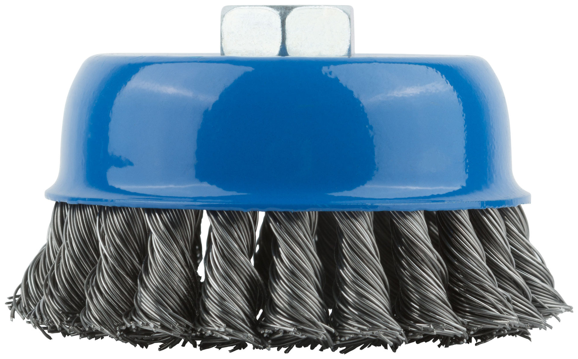 Корщетка, тип чашка, гайка М14, стальная витая проволока 100 мм (38953М)