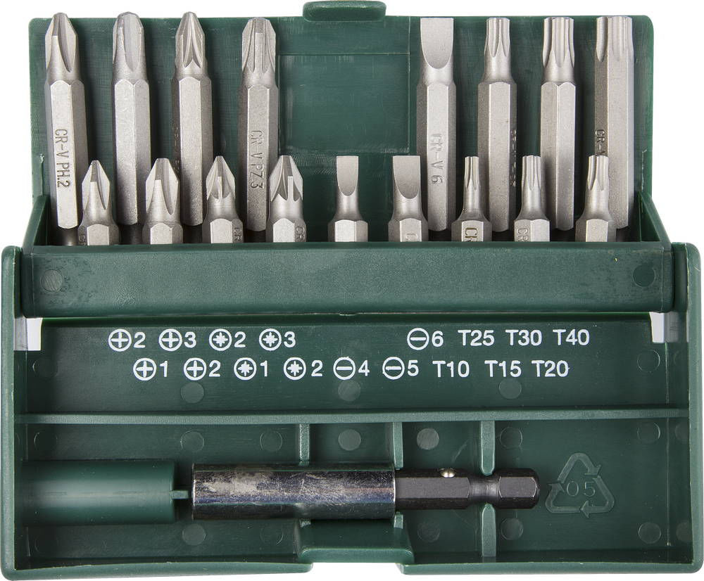 Набор бит 18 шт, с магнитным адаптером KRAFTOOL 26131-H18