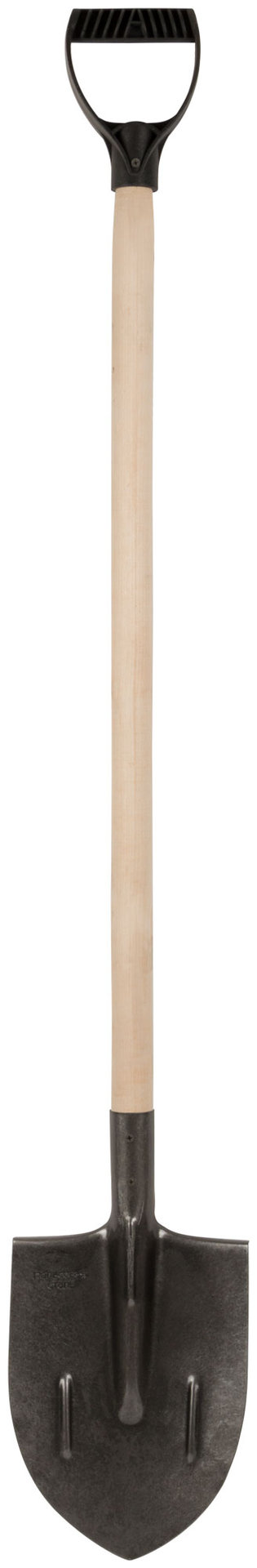 Лопата штыковая, рельсовая сталь, с деревянным черенком 210х385х1440 мм (77193)