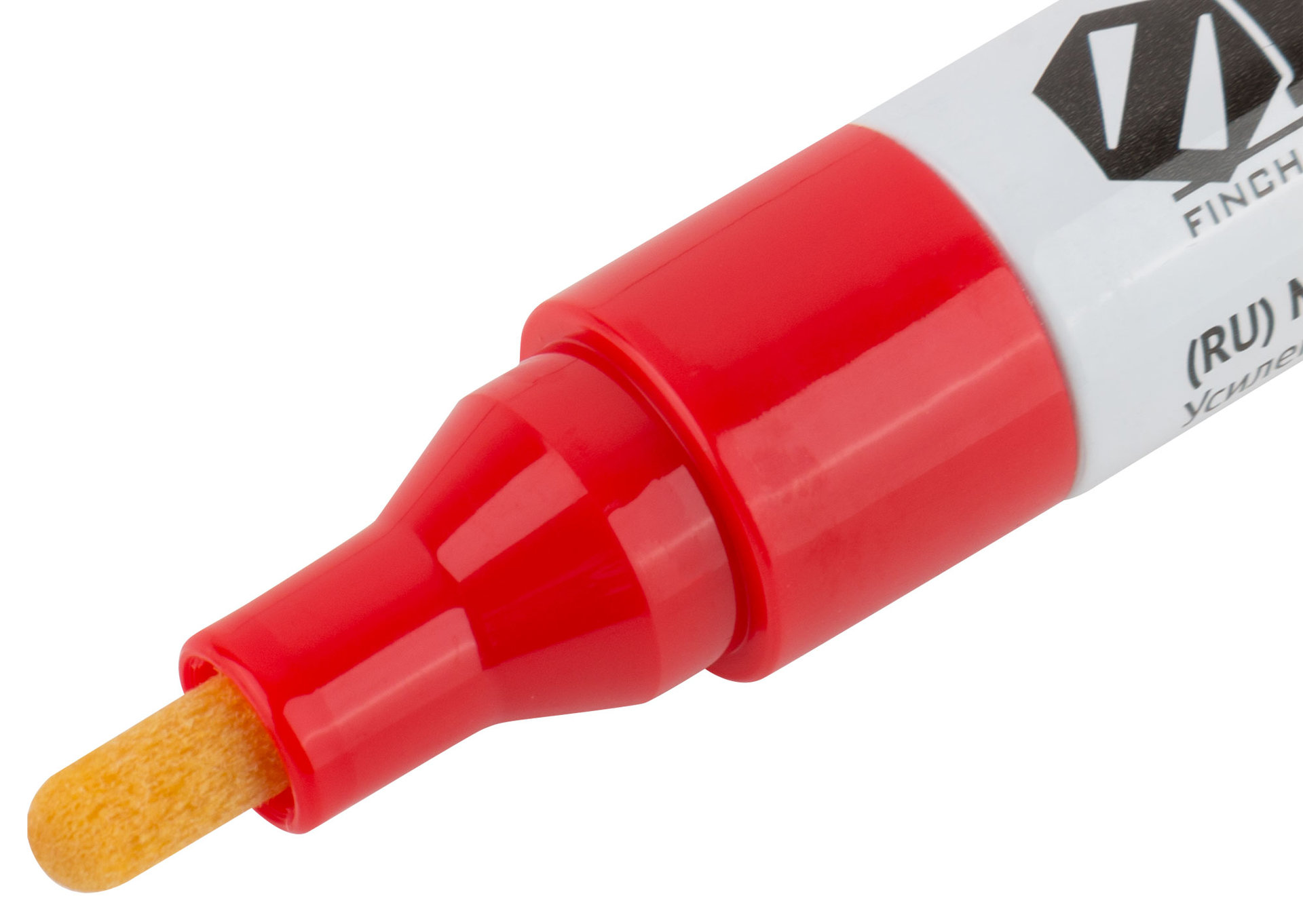 Маркер строительный с жидким красящим составом, алюминиевый корпус, красный (04354)