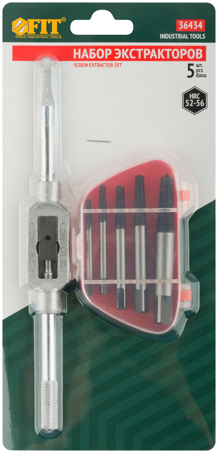 Набор экстракторов 5 шт., с метчикодержателем (36434)