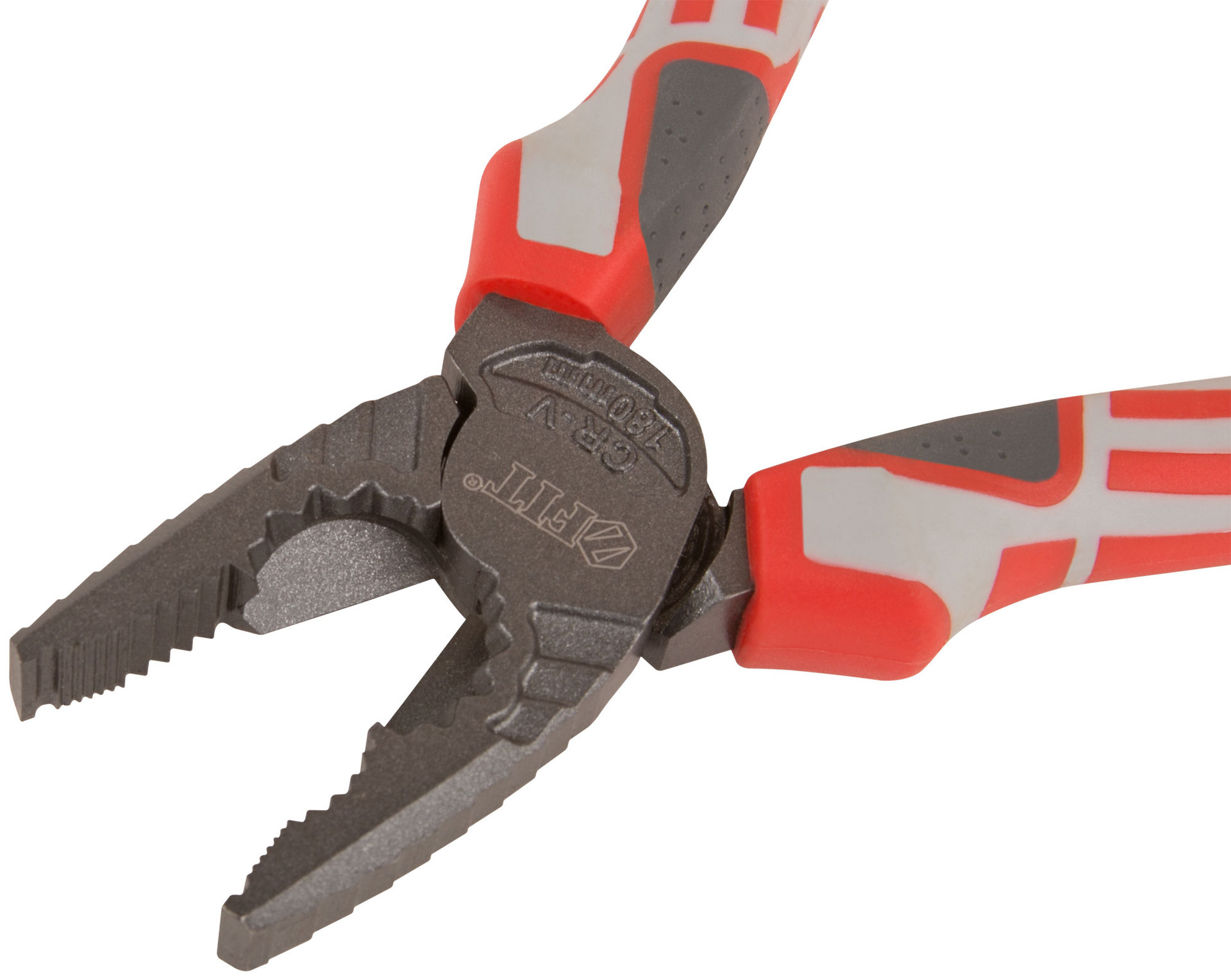 Плоскогубцы комбинированные Эталон, CrV сталь, ребра жесткости на губках, тефлоновое покрытие, 3К прорезиненные ручки 180 мм (50694)