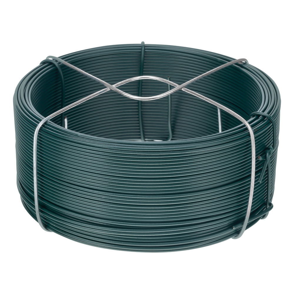 Проволока с ПВХ покрытием, зеленая 1.2 мм, длина 50 м Сибртех (47771)