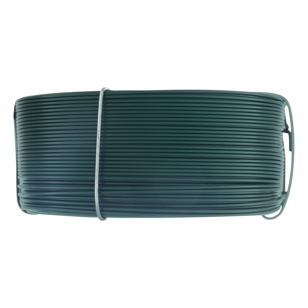 Проволока с ПВХ покрытием, зеленая 1.2 мм, длина 50 м Сибртех (47771)