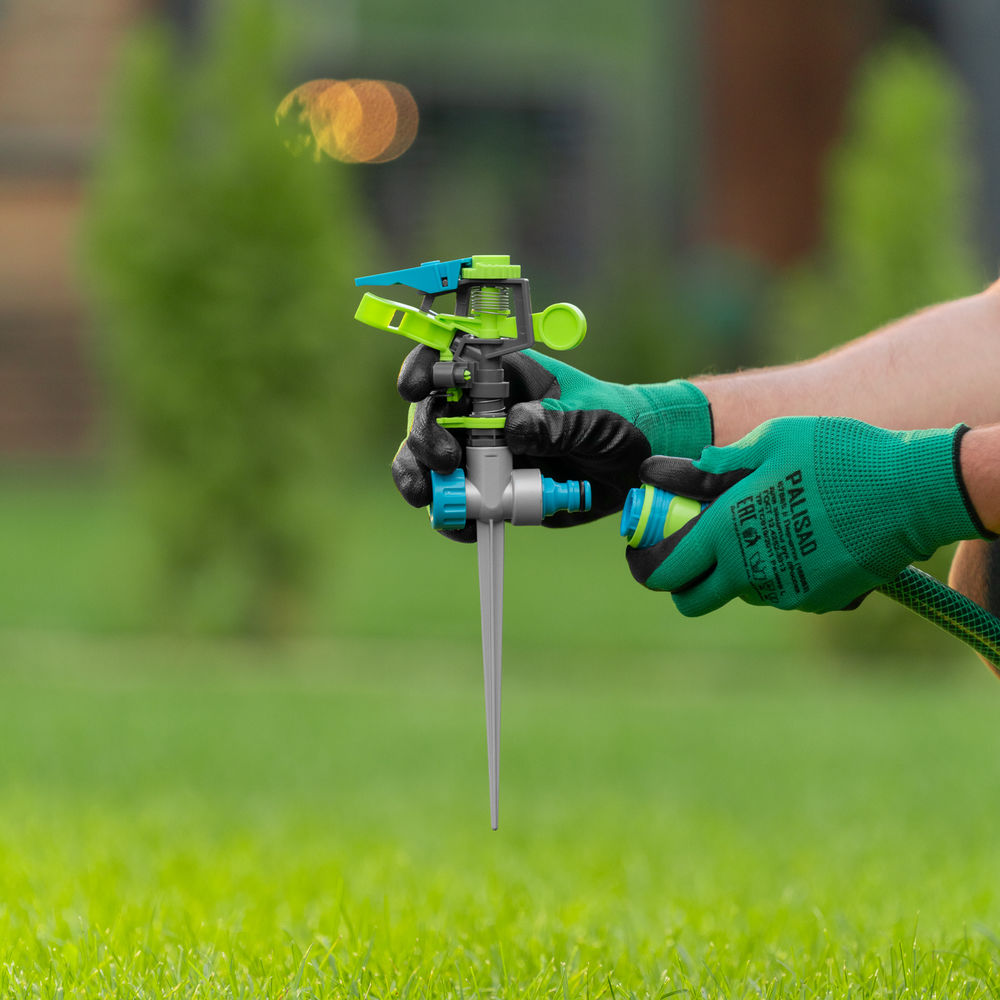 Разбрызгиватель усиленный, импульсный, с регулировкой угла горизонт распыления до 39 м Palisad (65796)