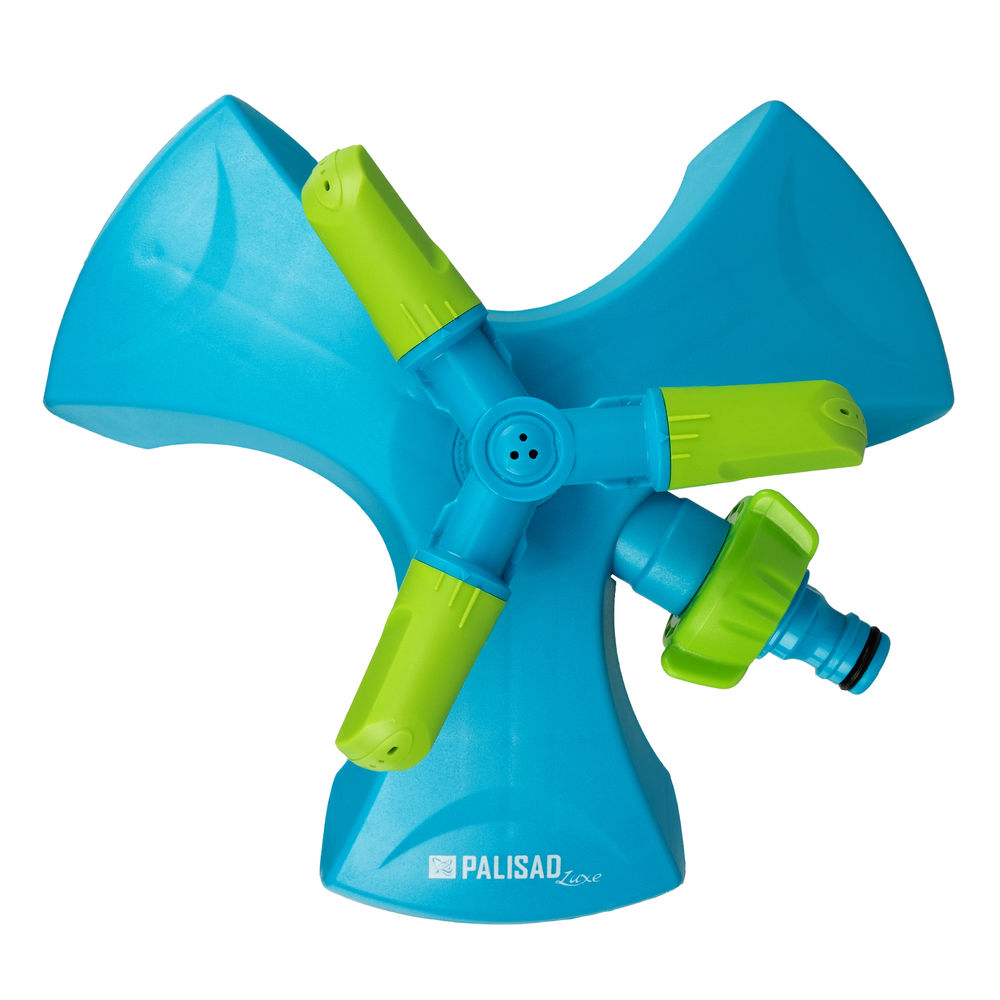 Разбрызгиватель вращающийся, 3 лопасти, утяжеленная база, LUXE Palisad (65806)