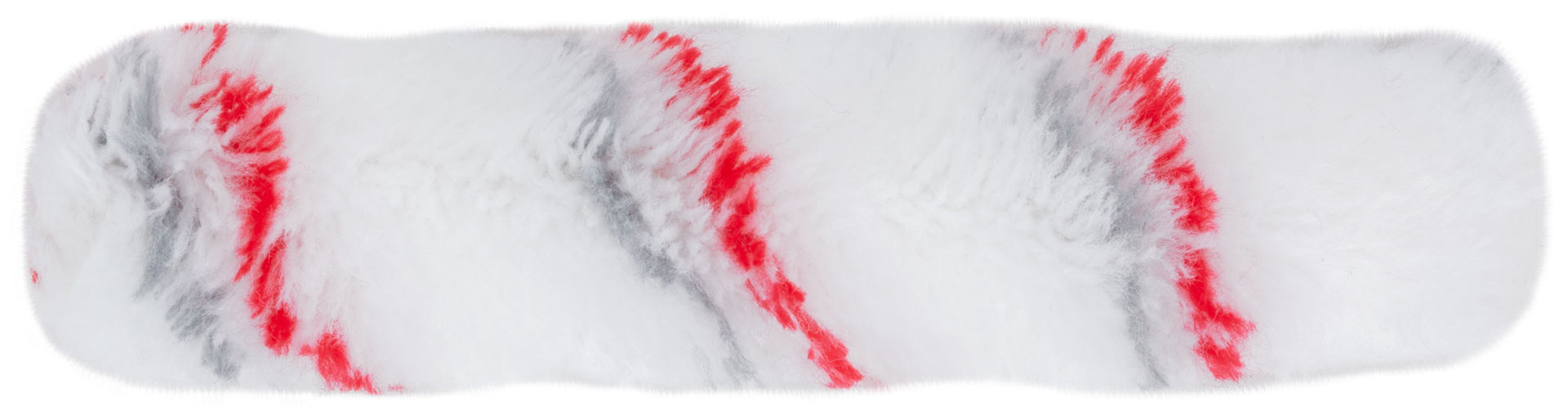 Ролик полиакрил. мини Профи, белый с серой и красной полосками, диам.15/35 мм, ворс 10 мм, 150 мм (02683)