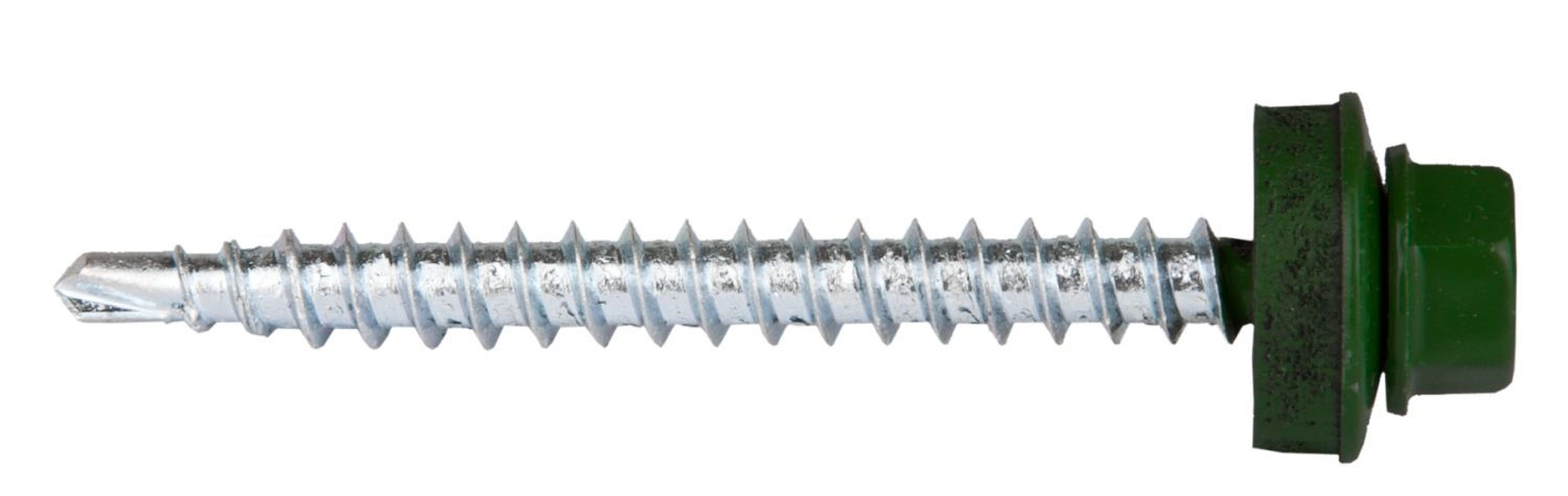 Саморез кровельный 50 х 4.8 мм, RAL 6005 зелёный насыщенный, 250 шт Профессионал СКД ЗУБР 4-300315-48-050-6005