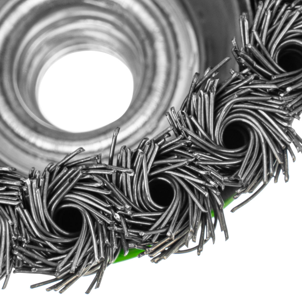 Щетка для УШМ, 75 мм, М14, чашка, крученая металлическая проволока Сибртех (746247)