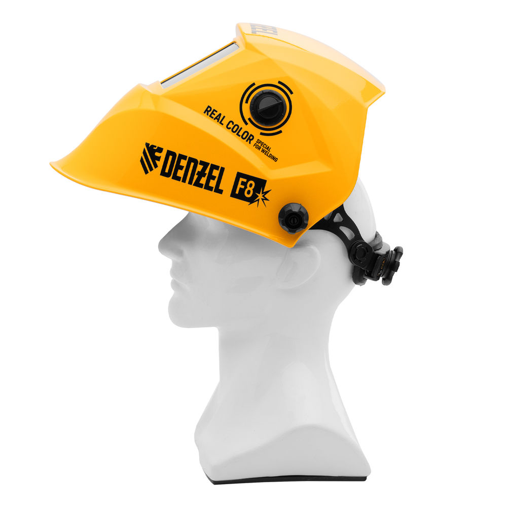 Щиток защитный лицевой (маска сварщика) F8, см. окно 100х50, Real Color, DIN4/5-8/9-13// Denzel (89717)