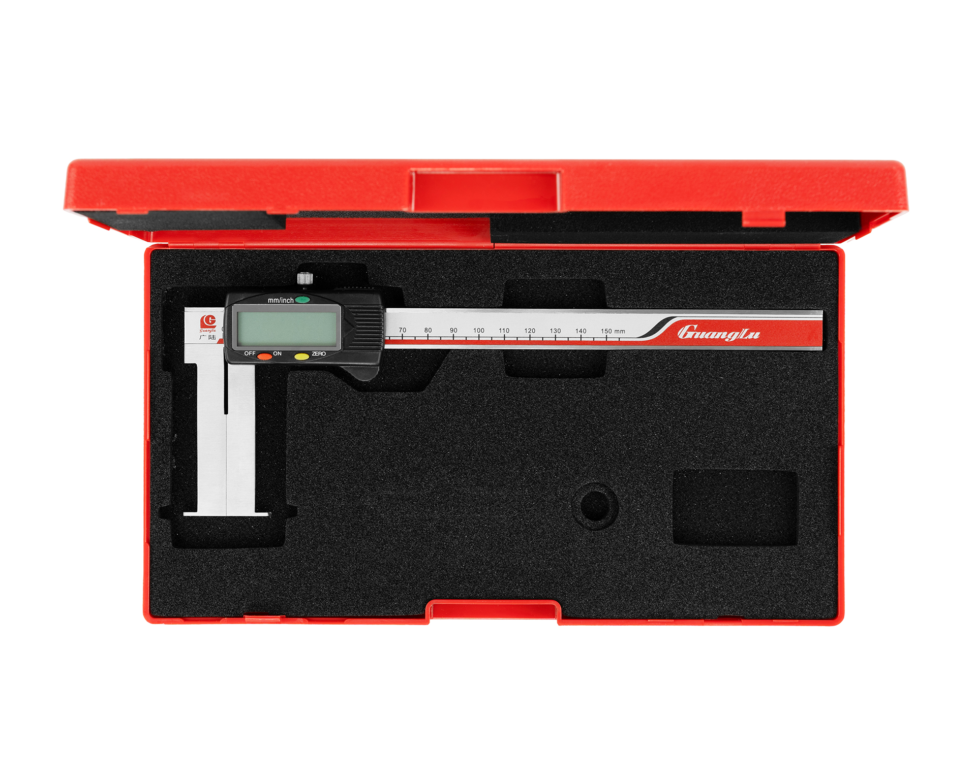 Штангенциркуль цифровой 35- 150 0,01 с плоскими измер. губками для внутр. канавок 115-101-1 Guanglu