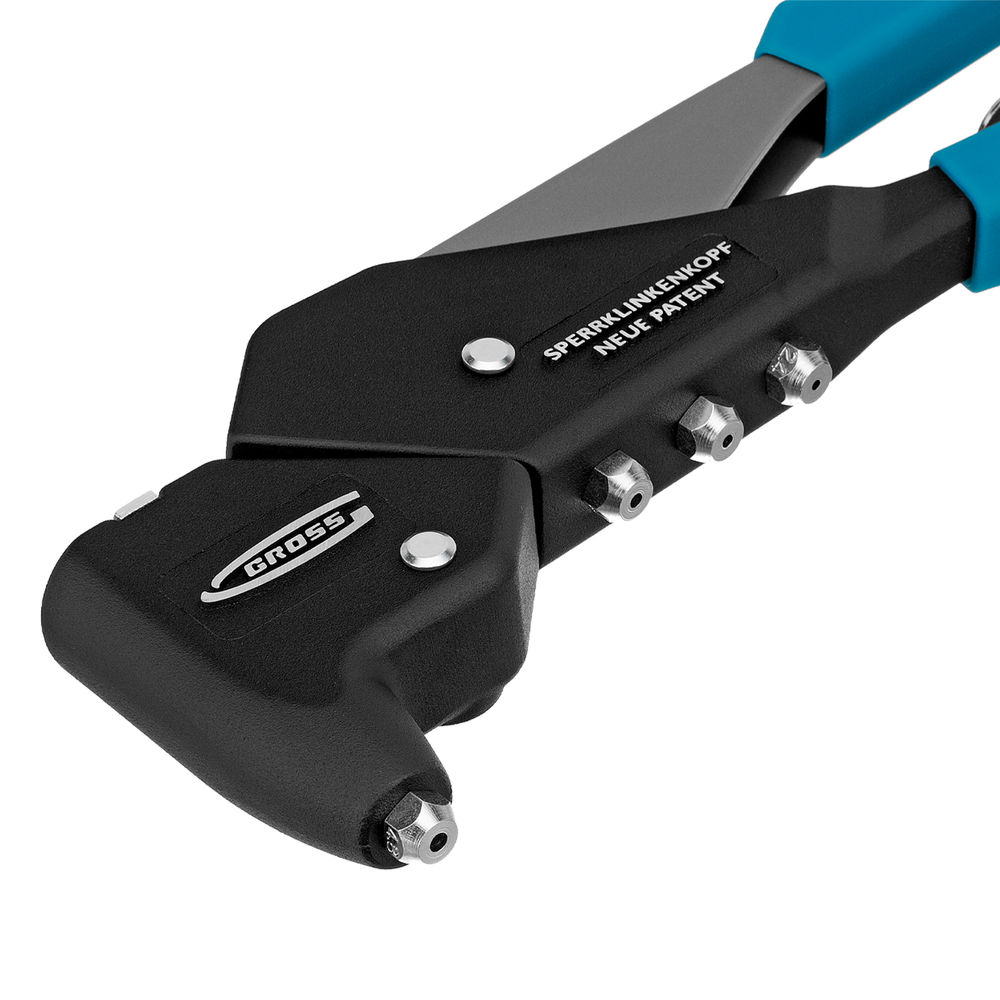 Заклепочник литой, усиленный, поворотный 0-360 град, заклепки 2.4-4.8 мм Gross (40405)