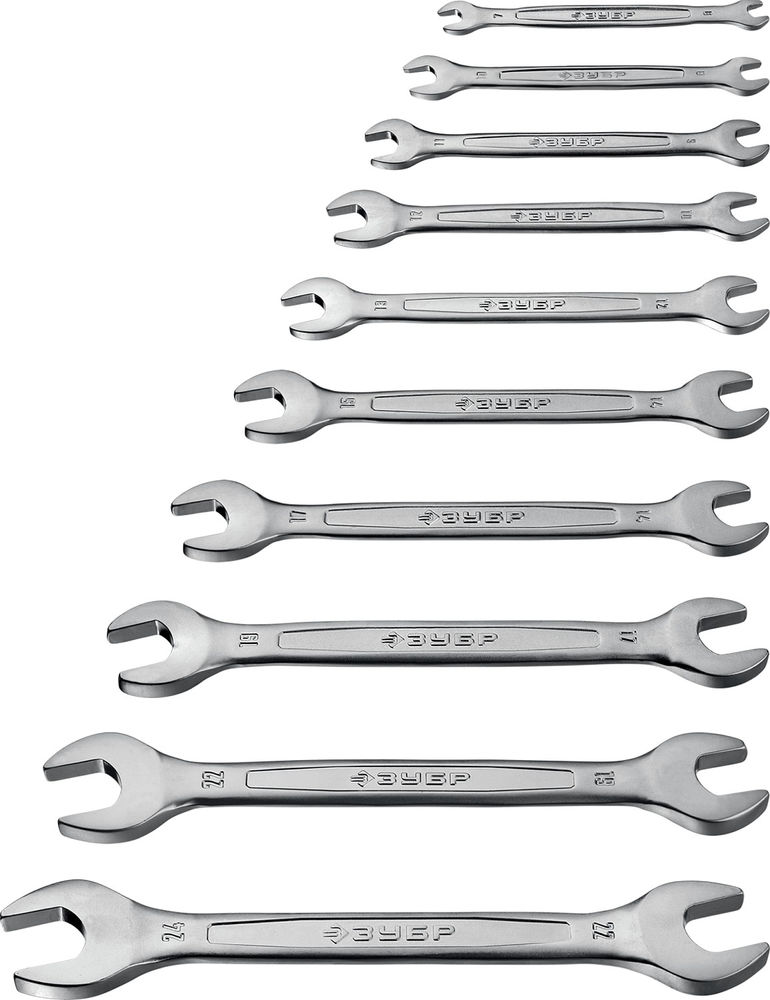 Набор рожковых гаечных ключей 10 шт, 6–24 мм ЗУБР Профессионал 27010-H10_z01