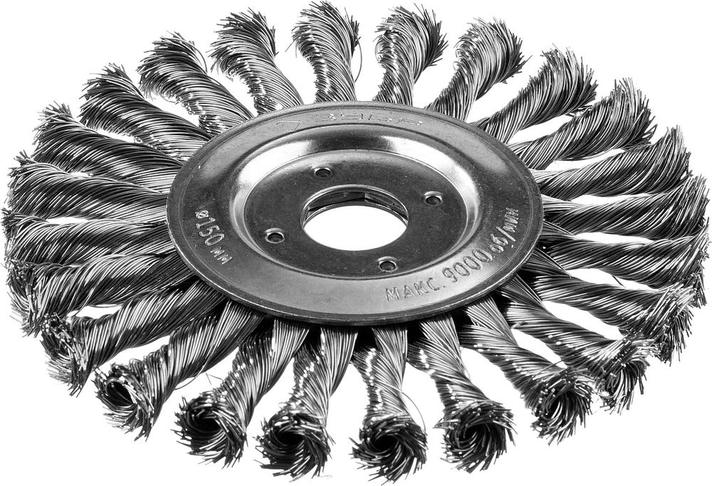 Щетка дисковая для УШМ 150 мм, стальная проволока 0.5 мм ЗУБР Профессионал 35190-150_z02