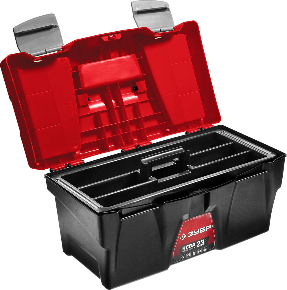 Пластиковый ящик для инструментов 585 х 295 х 295 мм 23 ЗУБР НЕВА-23 38323-23