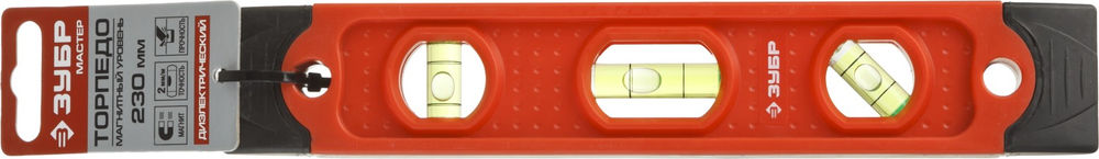 Уровень магнитный компактный 230 мм, пластиковый корпус ЗУБР ТОРПЕДО 3459