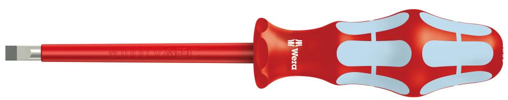 Отвёртка диэлектрическая шлицевая 0.6 x 3.5 x 100 мм из нерж. стали SL VDE серия 3160 i Wera WE-022730