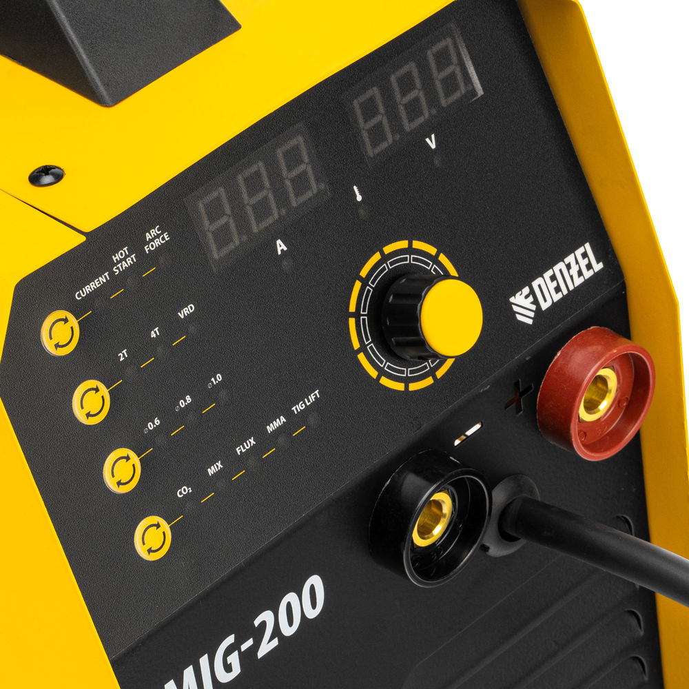 Аппарат инвертор. полуавтомат. cварки IMIG-200, 200 А, ПВ 60%, катушка 5 кг Denzel (94361)