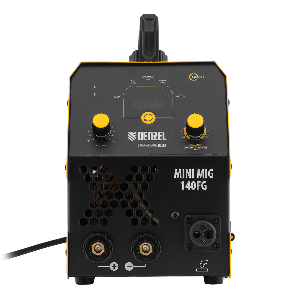 Аппарат инвертор. полуавтомат. сварки Mini MIG-140FG, 140 А, ПВ 60% Denzel (94322)