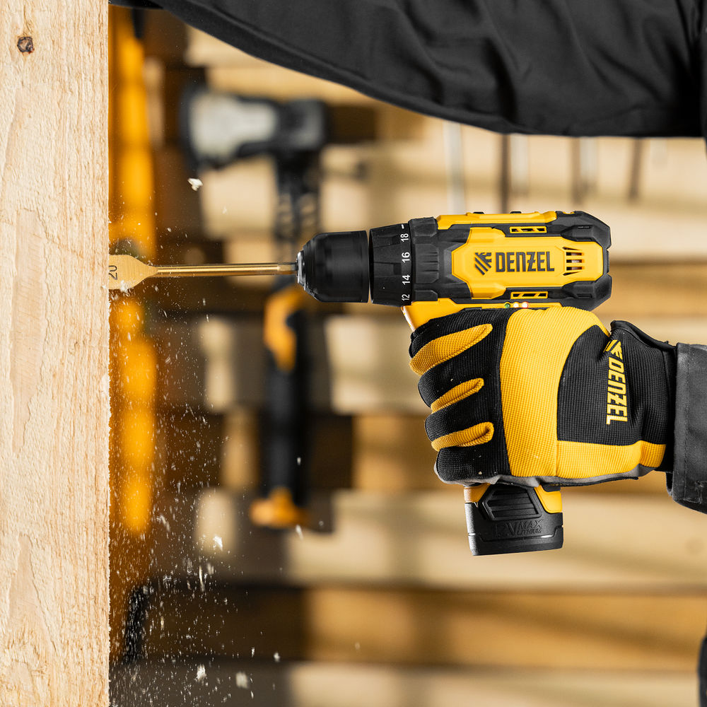 Дрель-шуруповерт аккумуляторная CDQ-12, Li-Ion, 12 В Denzel (26106)