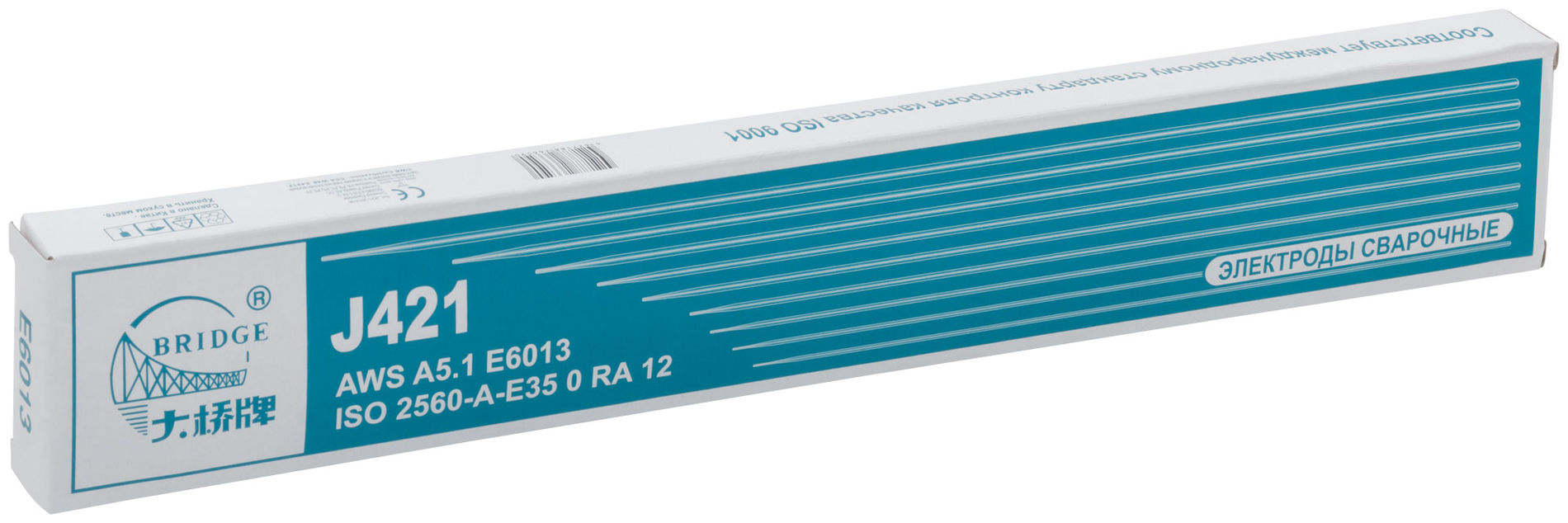 Электроды J421 Bridge (аналог ОК46) для низкоуглеродистых сталей 3,2 мм х 350 мм (коробка 1 кг) (81796)