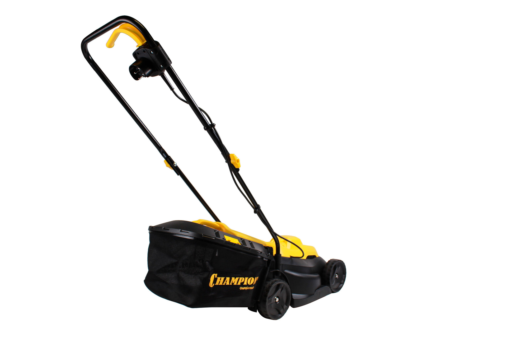 Газонокосилка эл. CHAMPION EM3411 (1 кВт пласт+ткань 30л шир.320мм выс.25-65мм, 6,4кг) (EM3411)