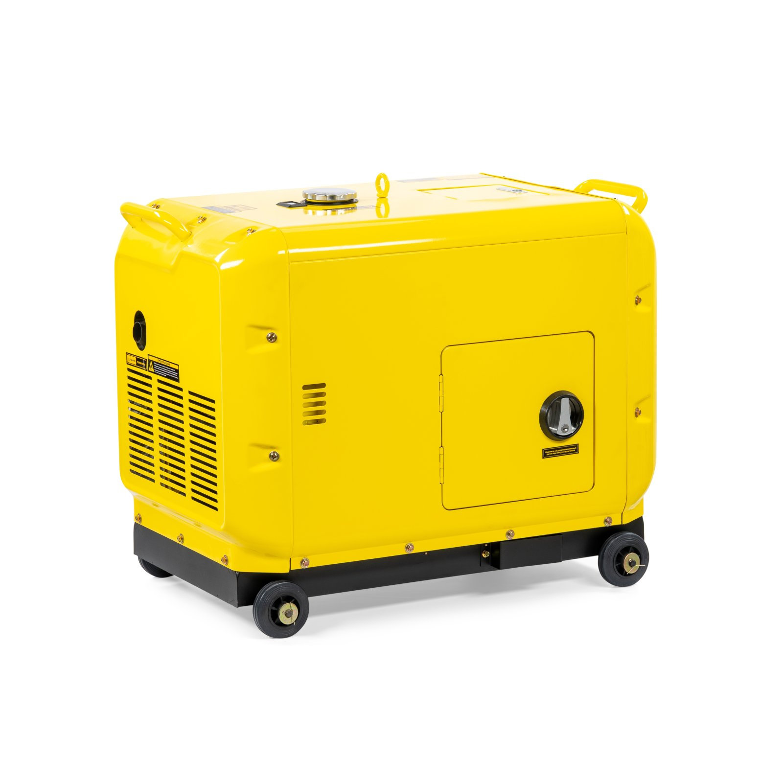 Генератор диз. CHAMPION DG6501ES+ATS (5/5,5кВт 8,9лс 16л 12V 160кг эл.стартер,колеса,счетчик,кожух) (DG6501ES)