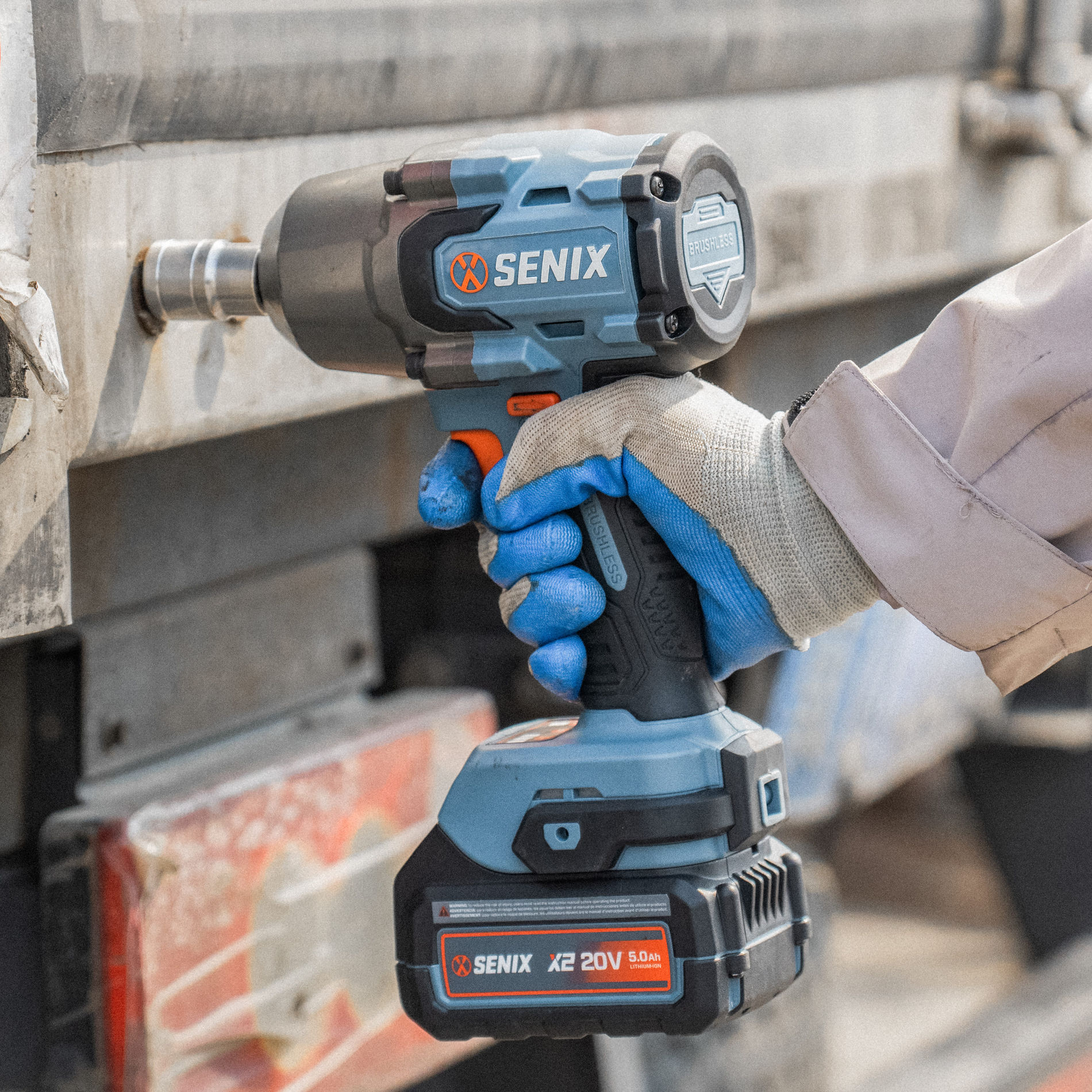 Импульсный гайковерт 1/2, 750 Нм, 1х4Ач, ЗУ, кейс X2 20В