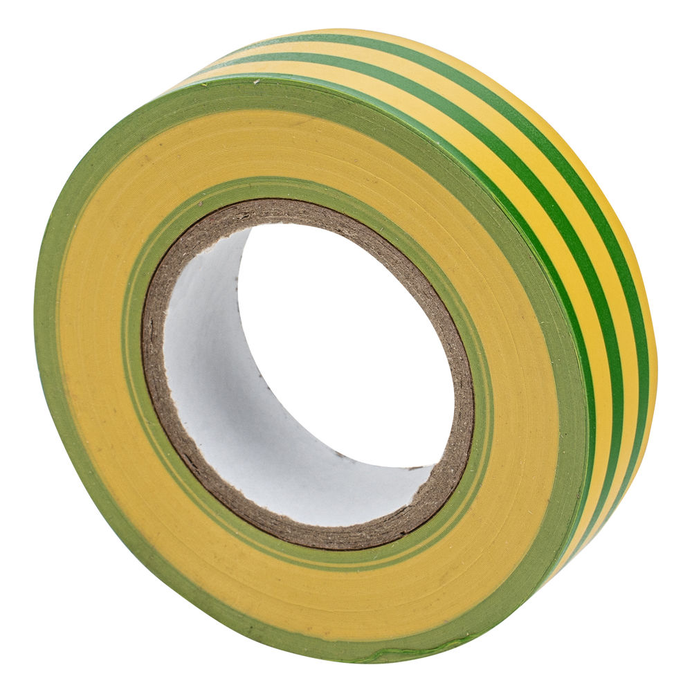 Изолента ПВХ, 19 мм х 20 м, желто-зеленая, 150 мкм Matrix (88783)