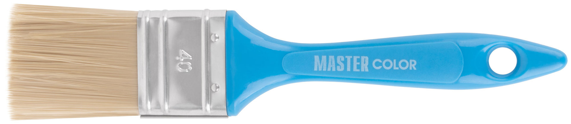 Кисть флейцевая, толщ. 13 мм, ПЭТ-щетина, нерж. обжим, пласт. ручка, ширина 40 мм (30-0202)