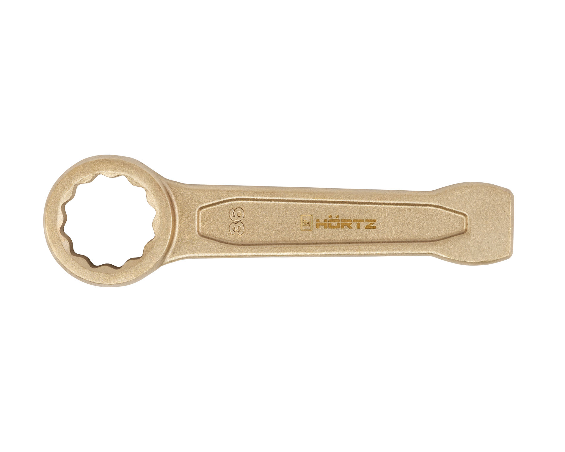 Ключ гаечный накидной ударный 36 искробезопасный сплав AlCu, HORTZ