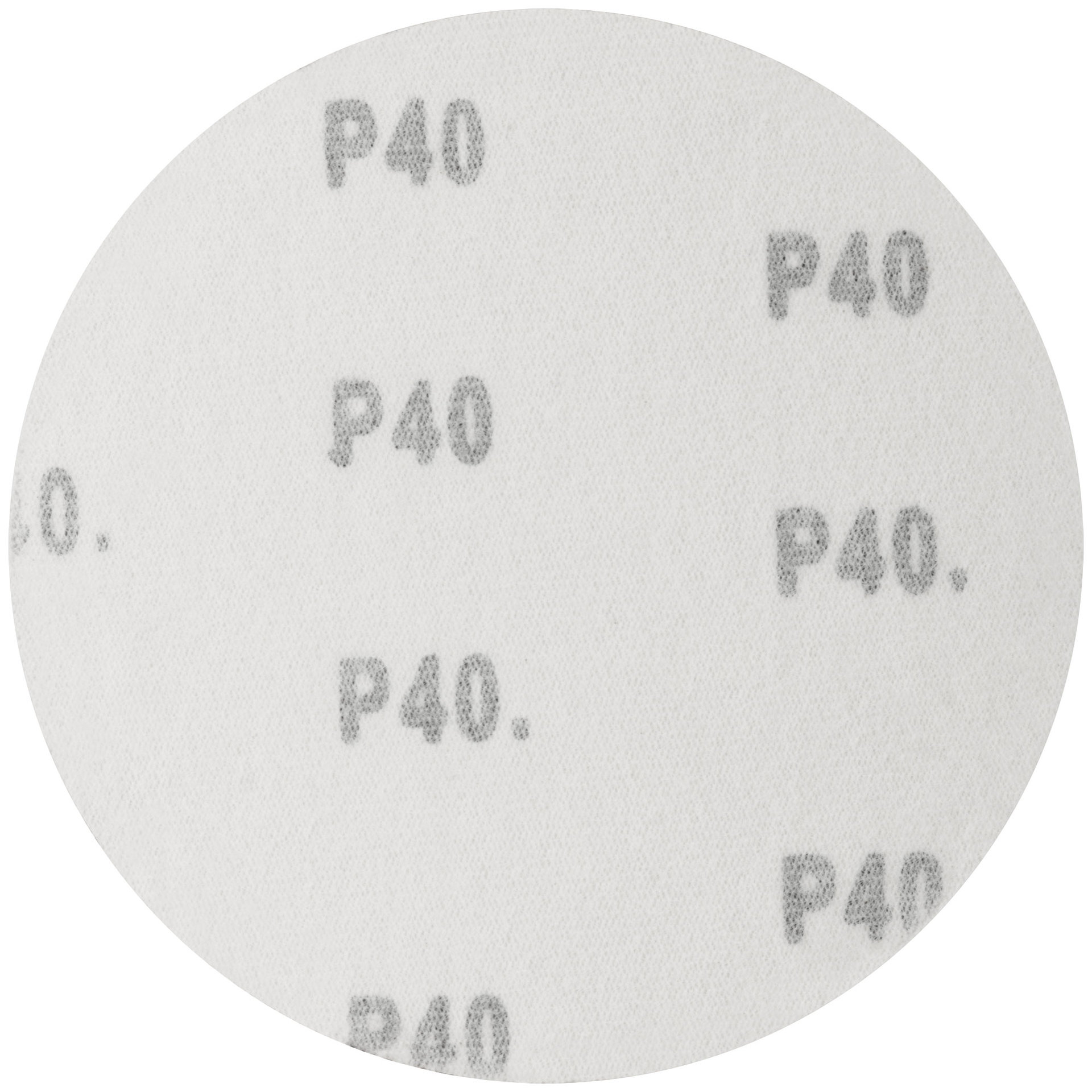 Круги абразивные шлифовальные на ворсовой основе под липучку ( Р40, 125 мм, 5шт.), Cutop Profi (85-578)