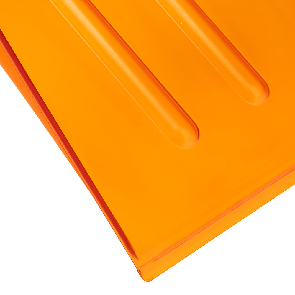 Лопата для уборки снега поликарбонат, 465х410х1390 мм, стальной черенок, усиленная Сибртех (61655)