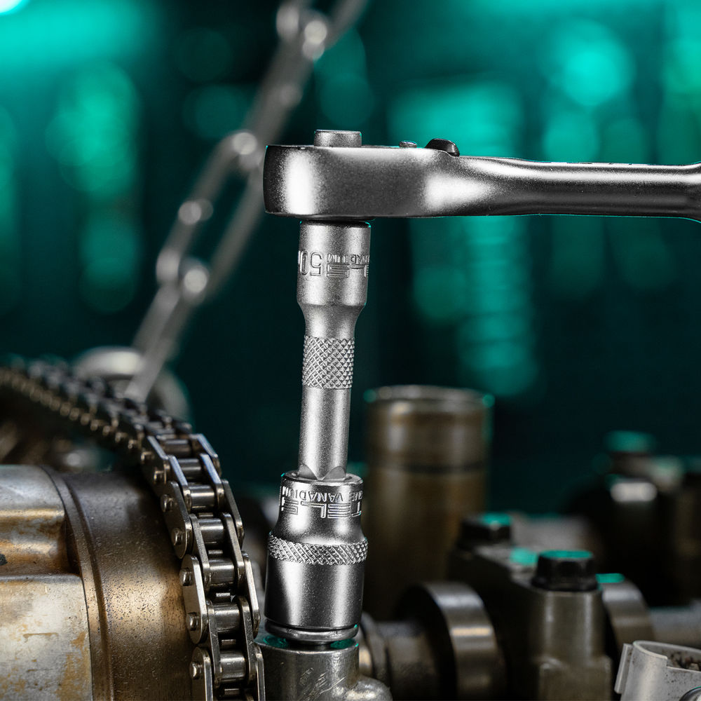 Набор торцевых головок с трещоткой, 1/4, 26 предметов Stels