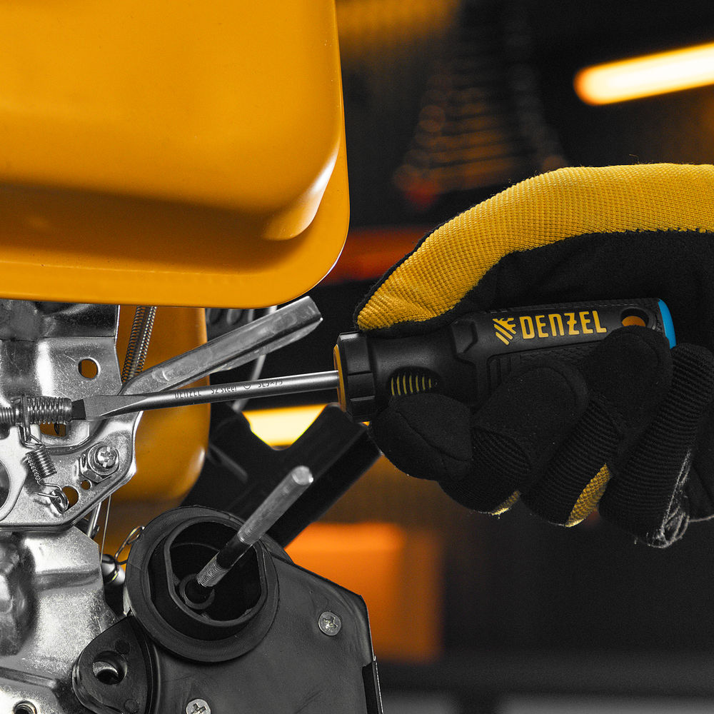 Отвертка, SL5x75 мм, S2, 3к рукоятка Denzel (121947)