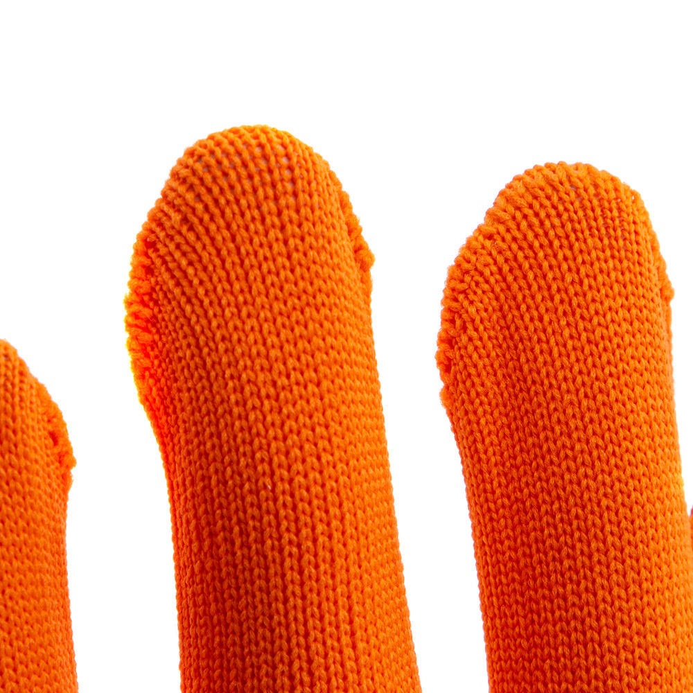 Перчатки Нейлон, ПВХ точка, 13 класс, оранжевые, XL (67845)