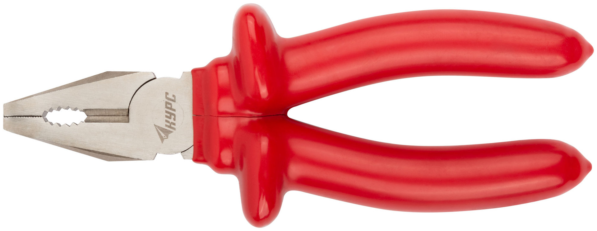 Плоскогубцы комбинированные Энергия,1000 В, никелир.покрытие, 2-х слойные изолированные ручки 180 мм (50764)