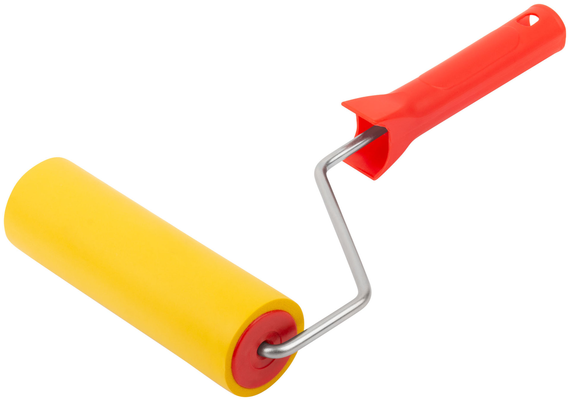 Ролик прижимной резиновый для прикатки обоев, ручка 6 мм, 150 мм (30-1902)