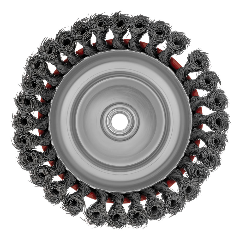 Щетка для УШМ, 150 мм, М14, чашка, крученая проволока 0.35 мм Matrix (74618)