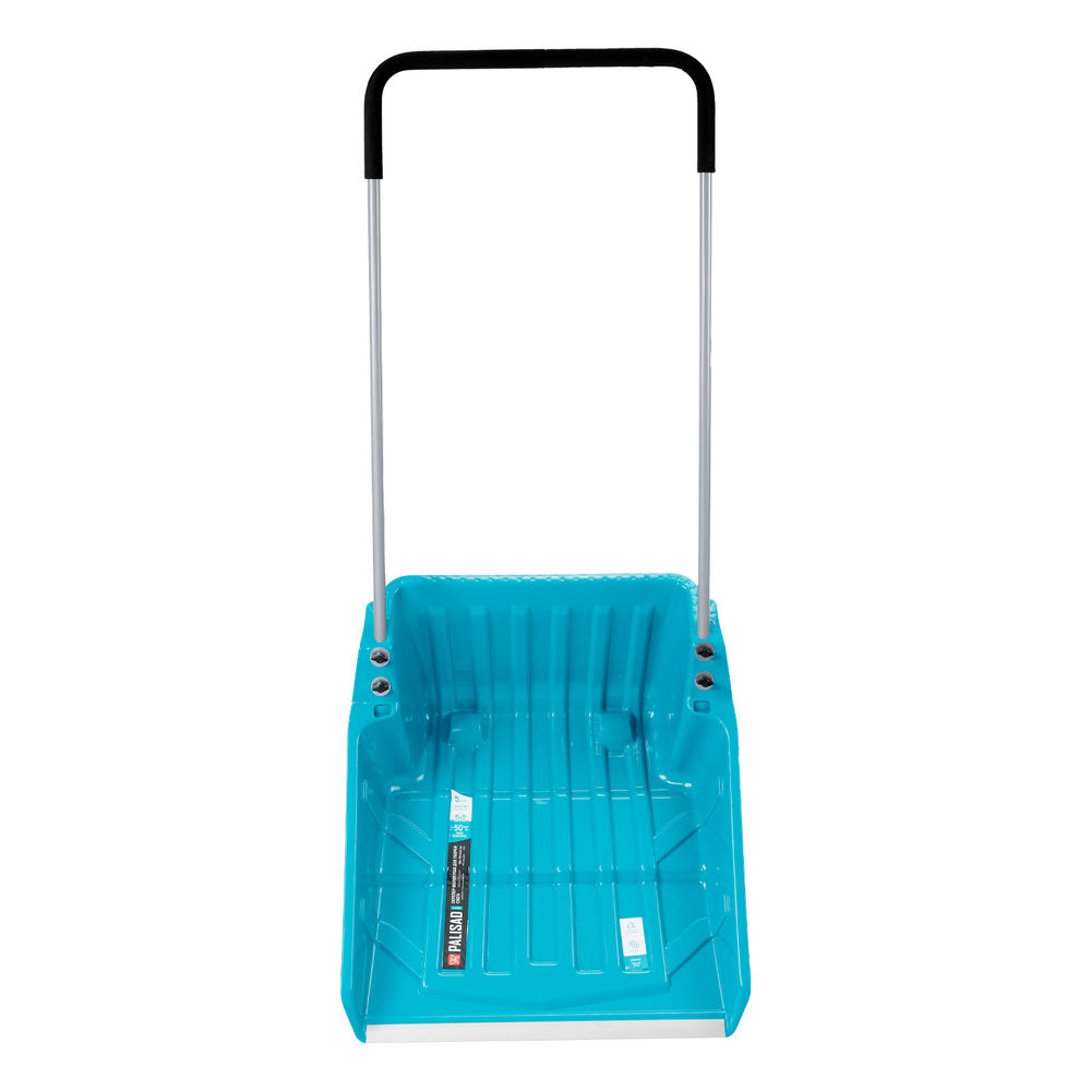 Скрепер-волокуша для уборки снега, полипропилен, колеса, 595х715х1445мм, рукоятка с ПВХ, LUXE Palisad (61694)