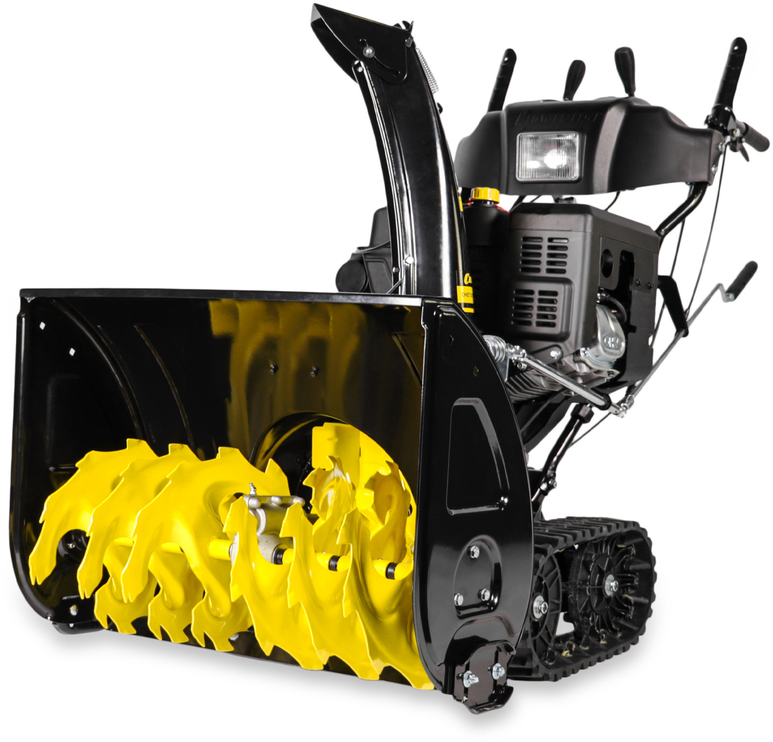 Снегоотбрасыватель CHAMPION STT1171E (12лс70см6F/2Rгусениц5,5л123,5кг эл.старт,фара,обогрев,зимн.дв) (STT1171E)