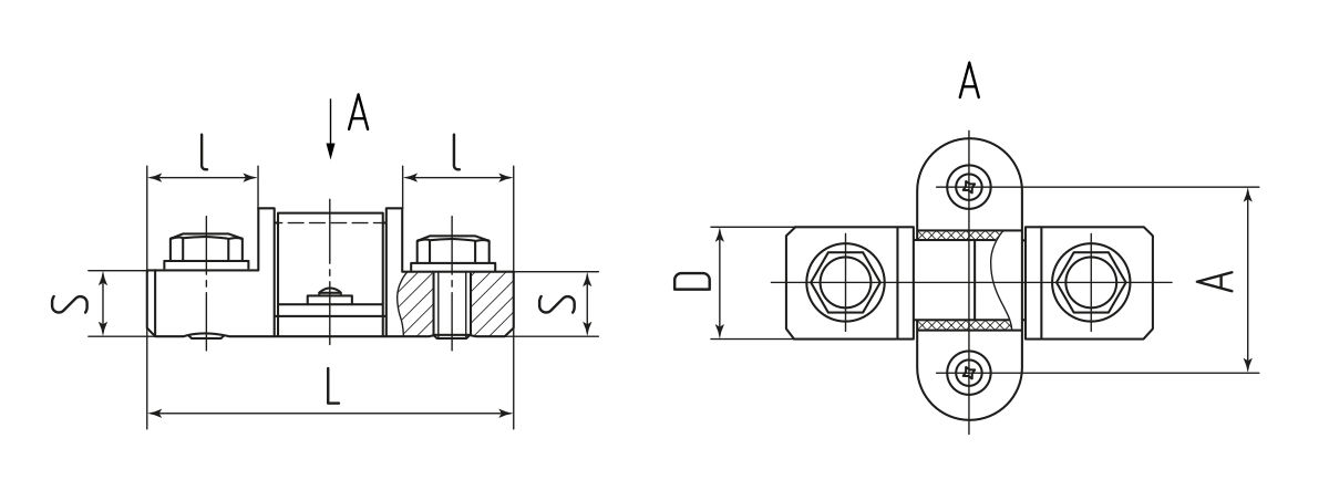 Соединитель алюмомедный АМК-30 (КВТ) (91882)