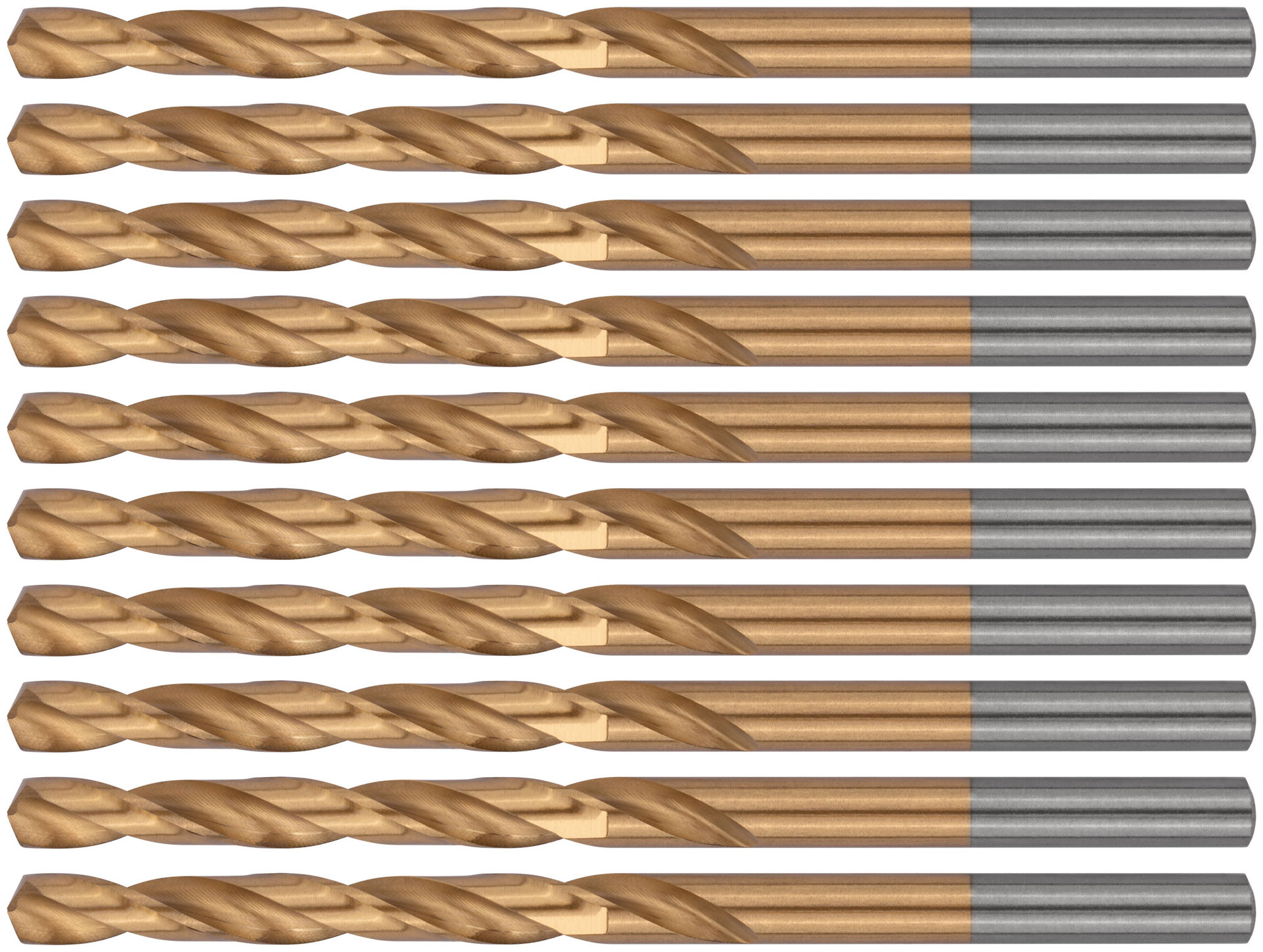 Сверла HSS по металлу, титановое покрытие 5,0 мм (10 шт.) (34150)