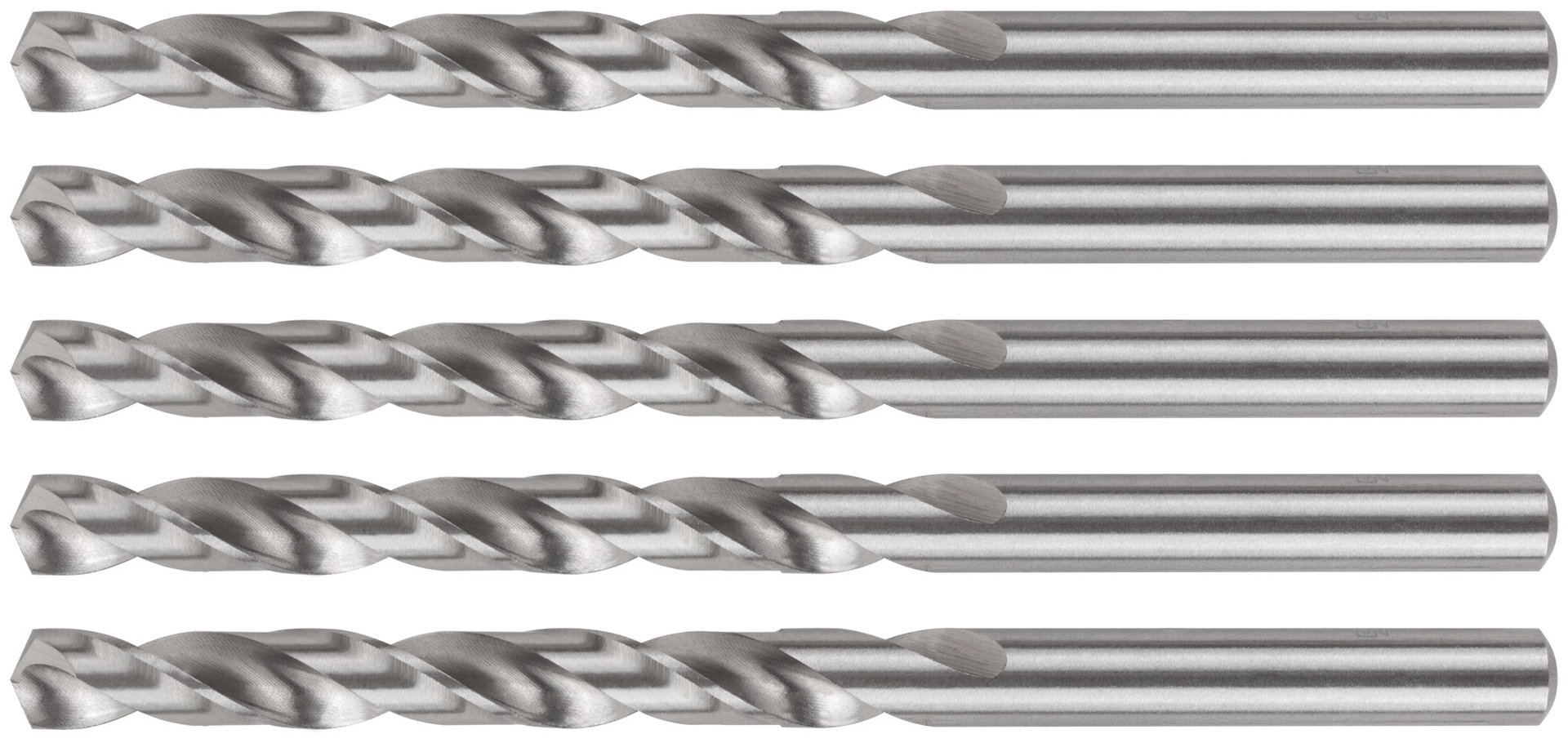 Сверла по металлу HSS шлифованные, угол заточки 135°, 6,5 x 101 мм (5 шт.) (35698М)