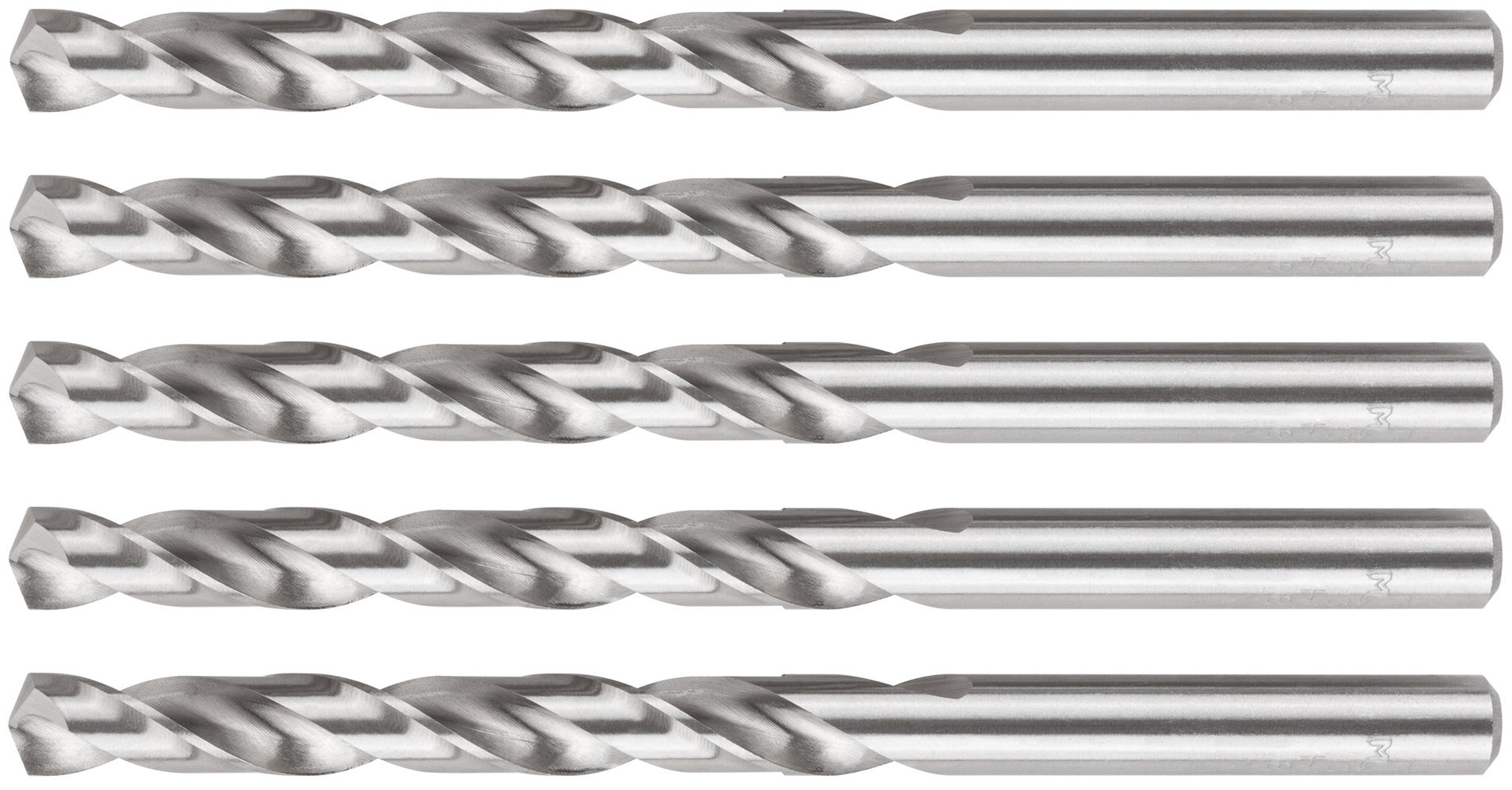 Сверла по металлу HSS шлифованные, угол заточки 135°, 8,0 x 117 мм (5 шт.) (35703М)