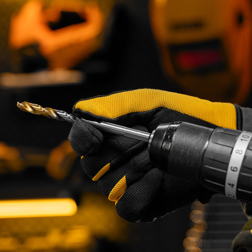 Сверло спиральное по металлу 8 x 117мм, Р6М5, Golden Tip, многогранная заточка Denzel (718282)