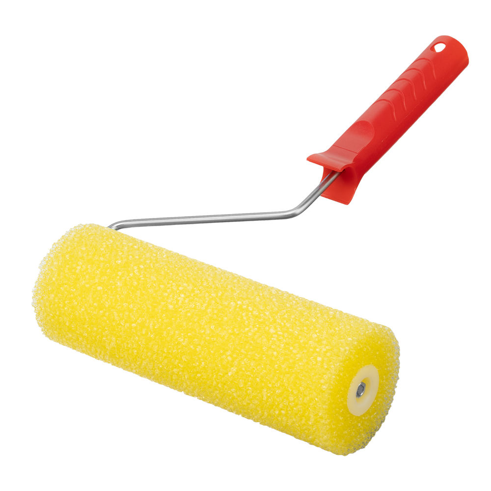 Валик Структурный поролоновый с ручкой, гладкий, 230 мм, D 80 мм, D ручки 6 мм MTX (80220)