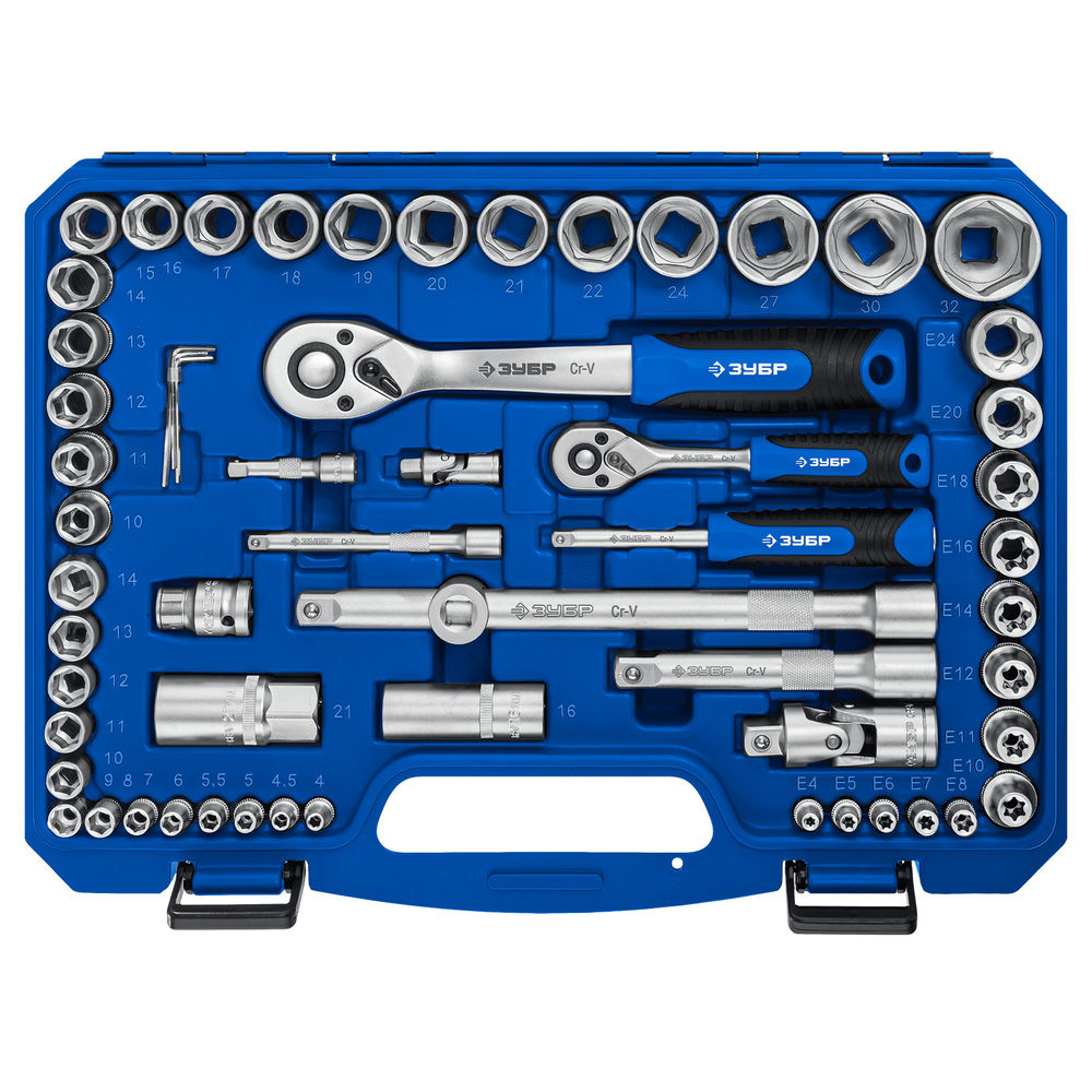 Универсальный набор инструмента 110 предм. А-110 (1/2 + 1/4) Профессионал ЗУБР 27635-H110