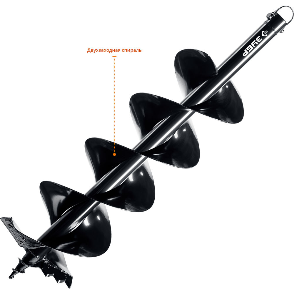 Шнек для мотобуров двухзаходный d 200 мм мерзлый грунт ЗУБР 7052-20